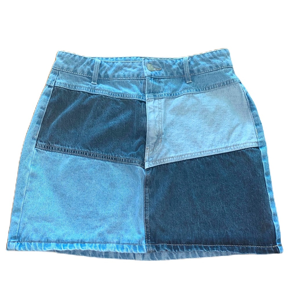 Wild Fable Retro Patchwork Denim Mini Skirt Size 8